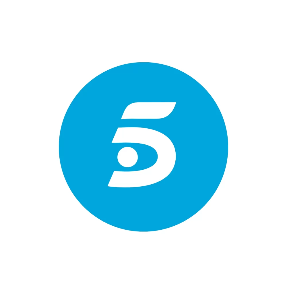 Telecinco 5 network logo vector
