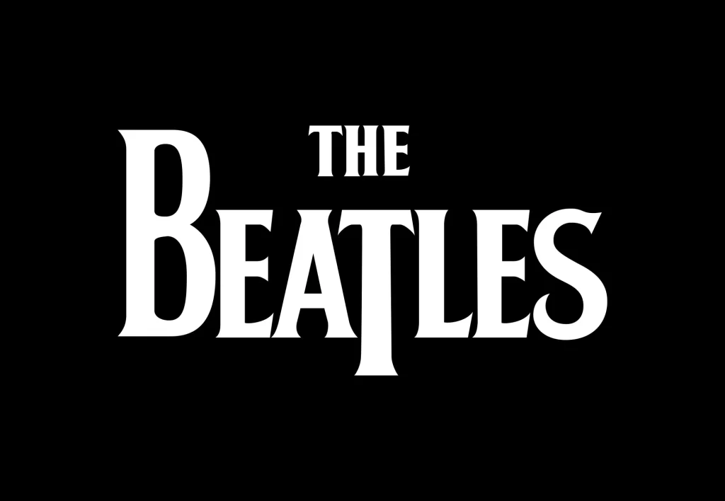 The Beatles official white vector logo
