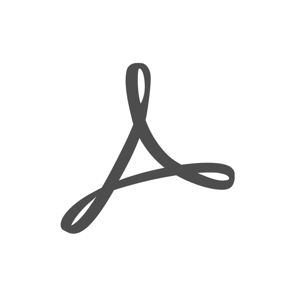 Adobe Acrobat pdf vector logo icon