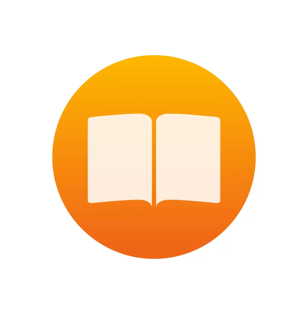 dictionary book vector icon orange logo