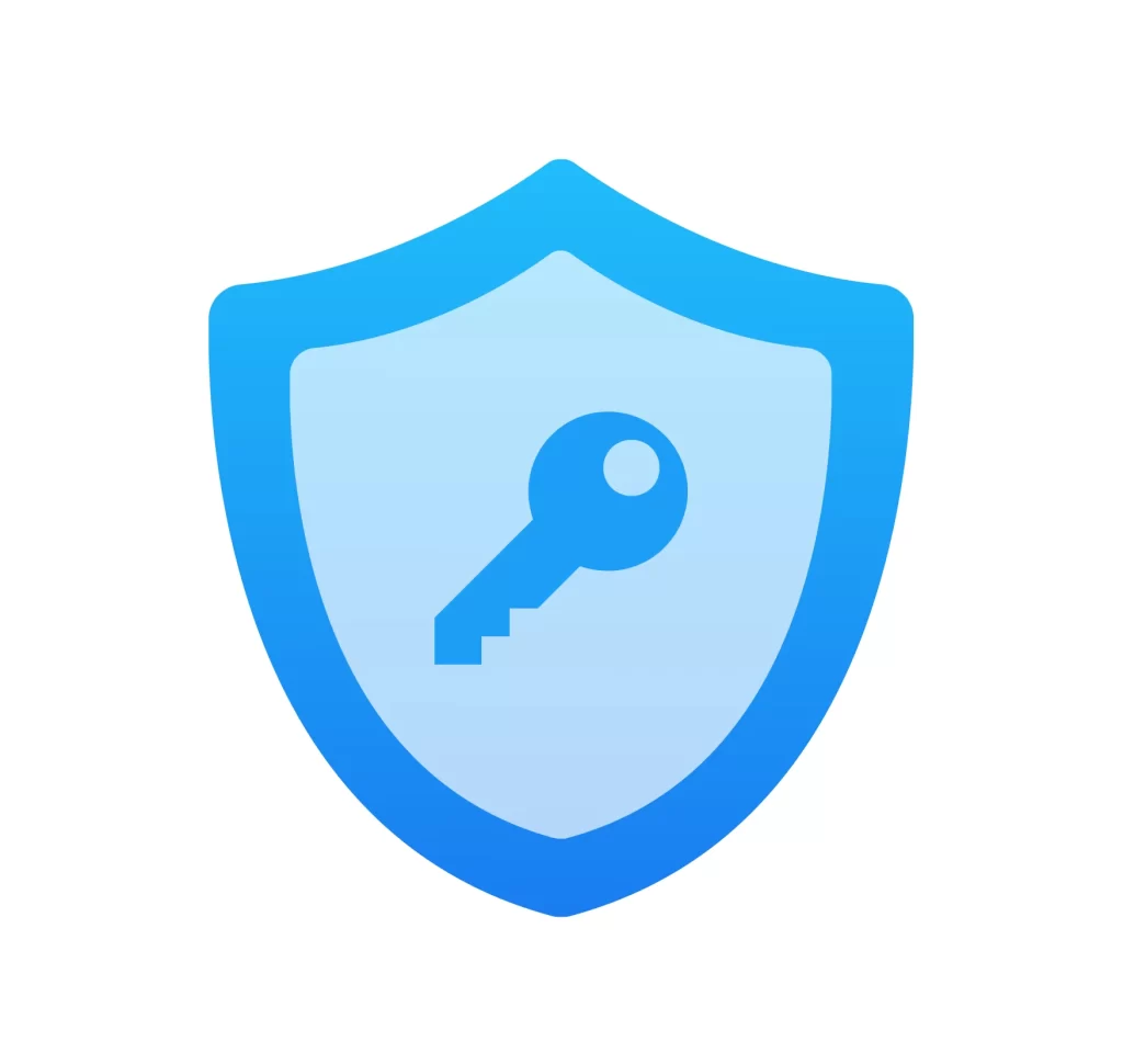 key password blue vector logo