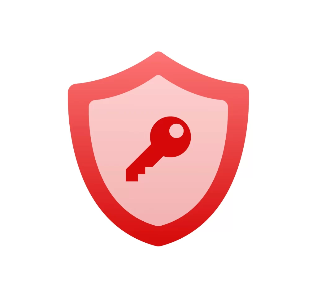 key password red vector logo