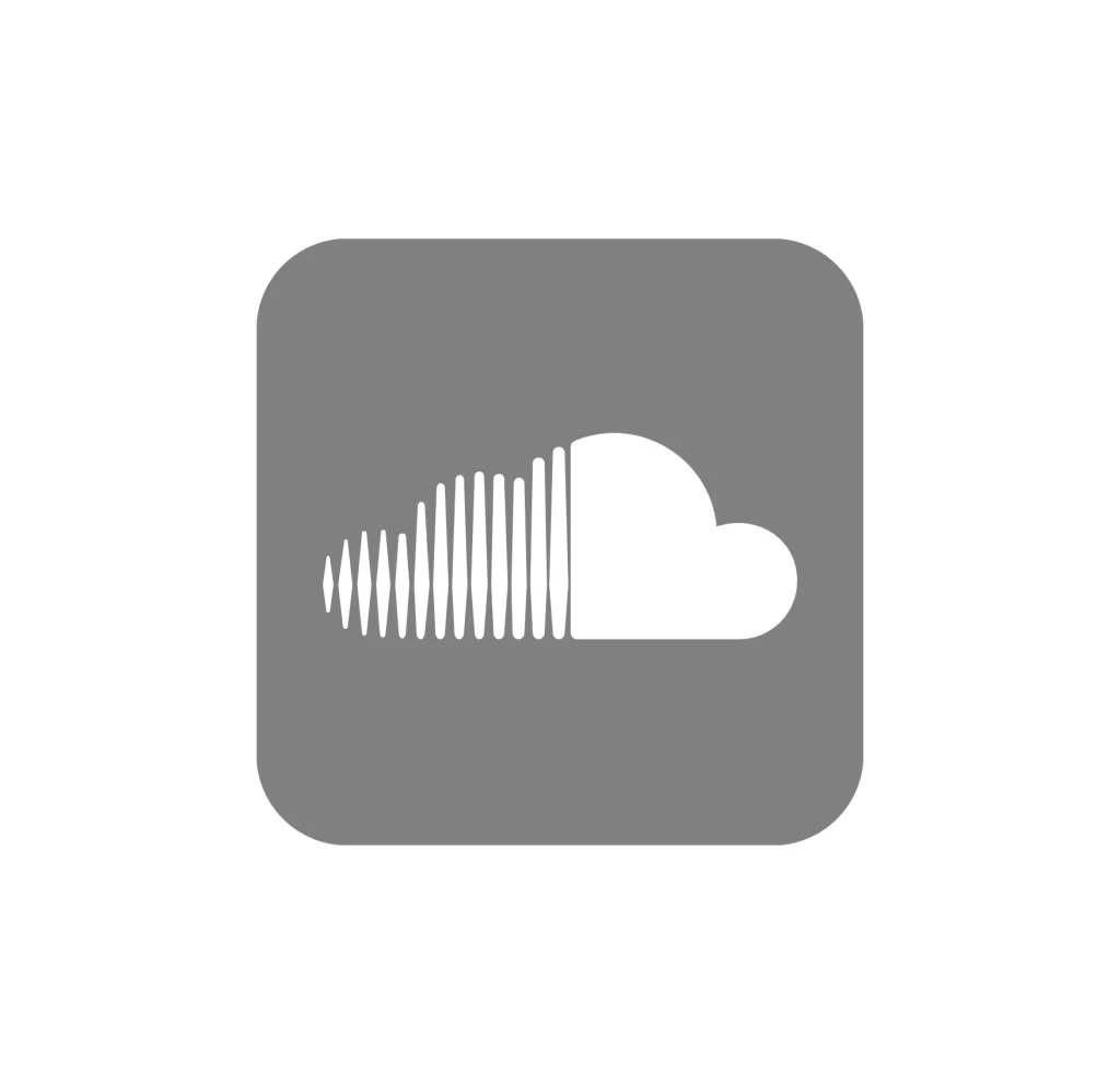 Soundcloud grey icon logo vector