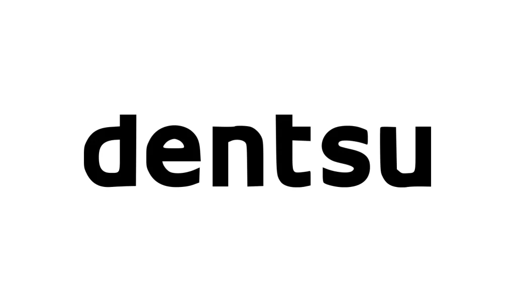 Dentsu vector logo black wordmark