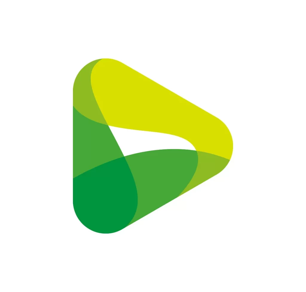 green triangle play vector logo