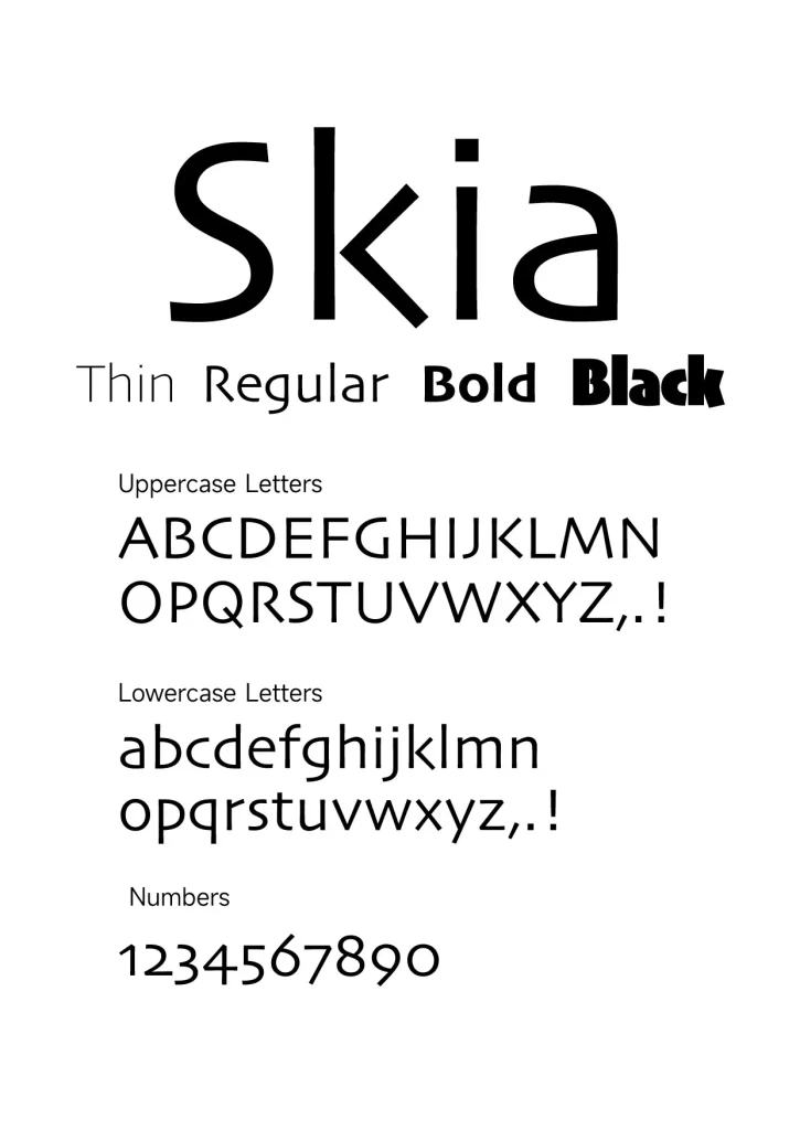 Skia font Family download