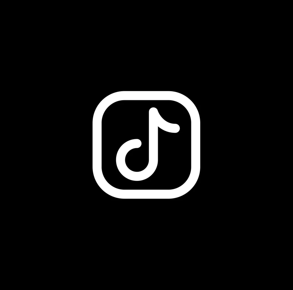 TikTok vector logo icon white