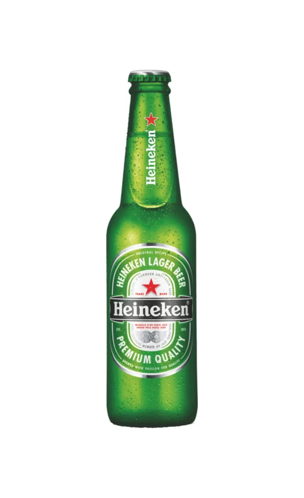 Heineken beer bottle packaging