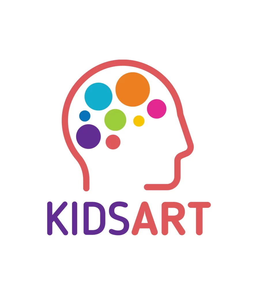 brain art kids vector logo