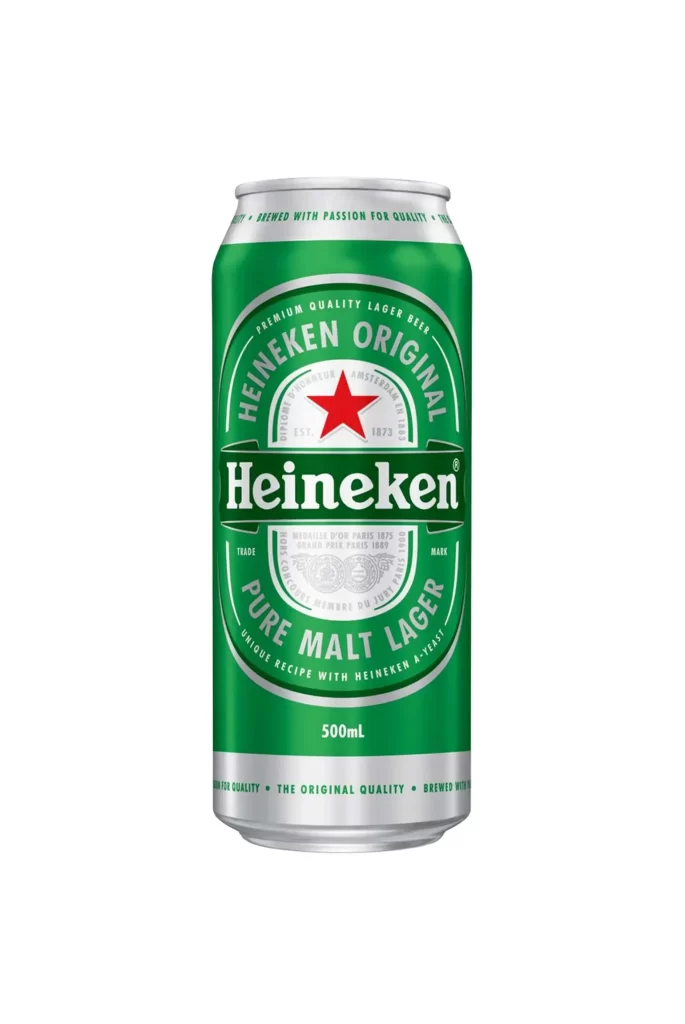 heineken lager 500ml can packaging