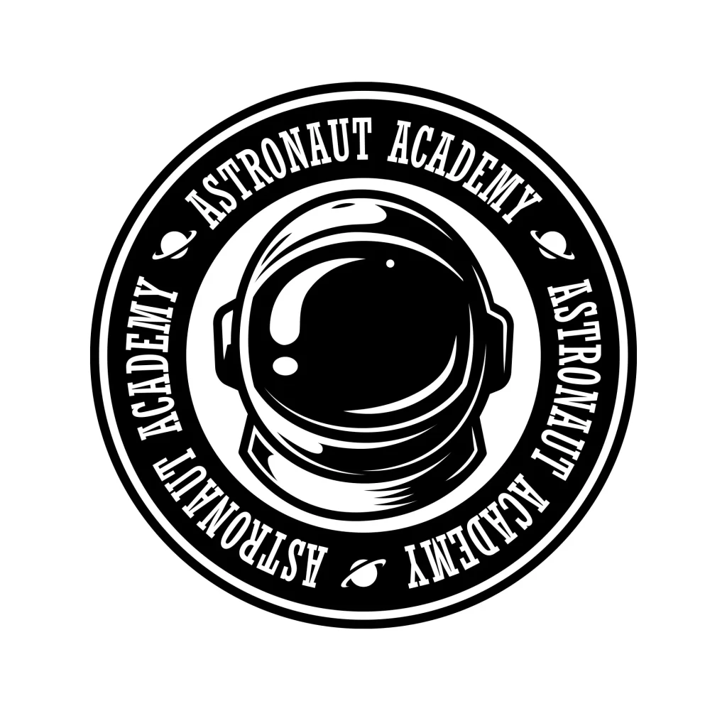 Astronaut spaceman vector logo icon