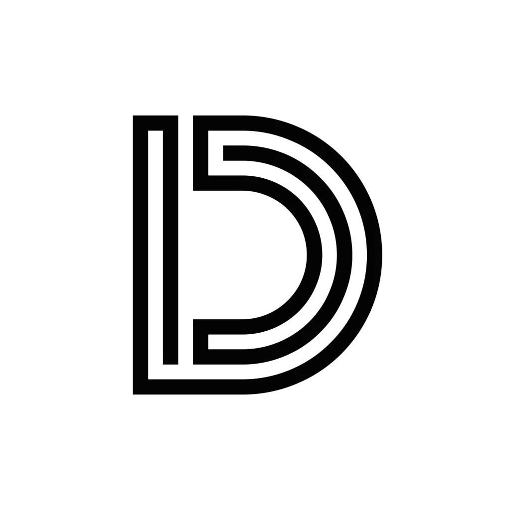 D letter vector icon logo Typography design