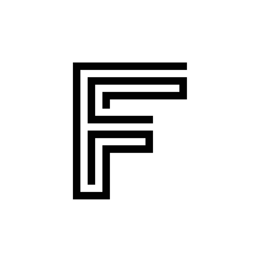 F letter vector icon logo Typography design
