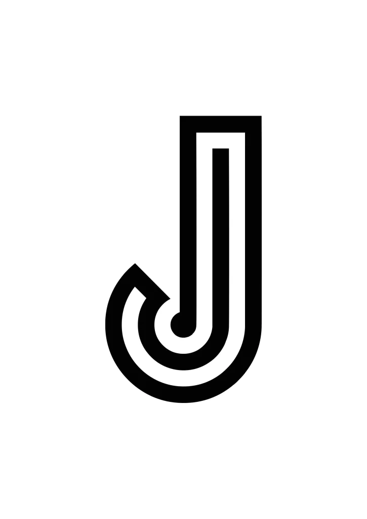 J letter vector icon logo Typography design