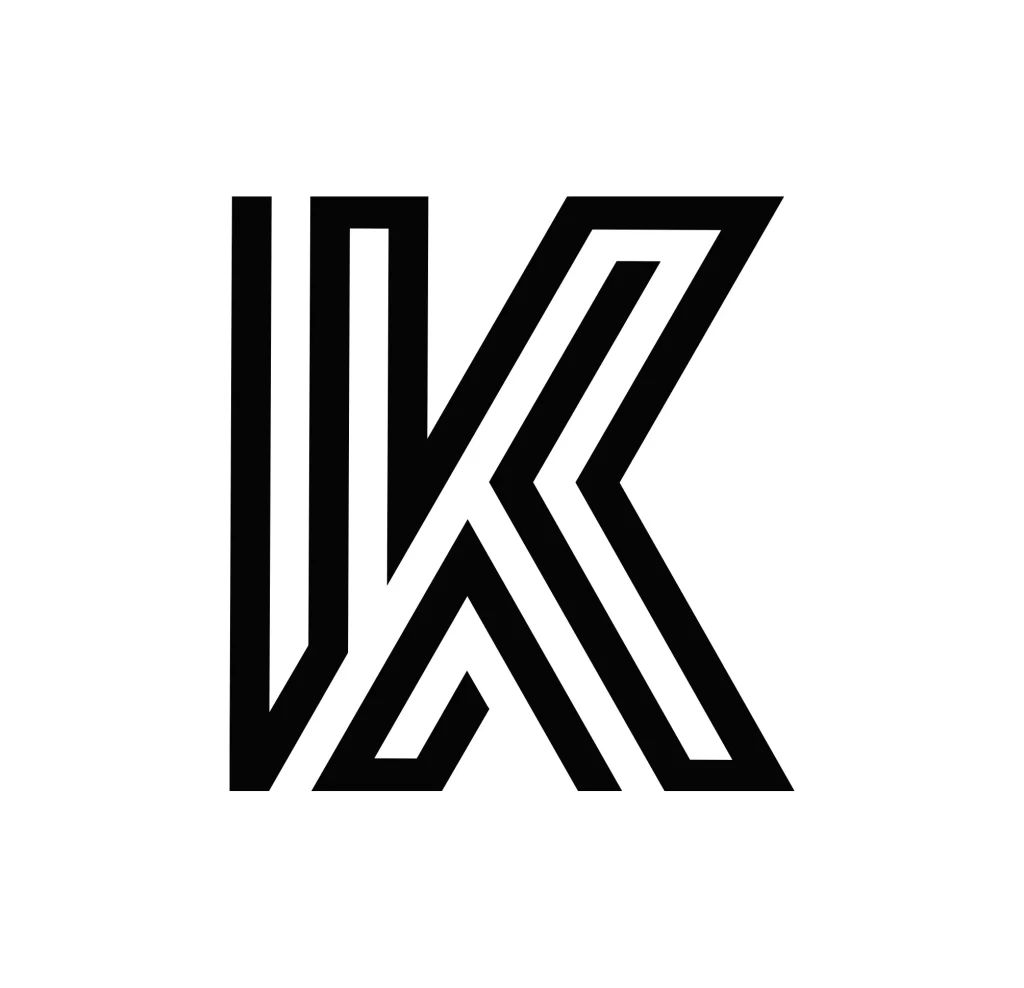 K letter vector icon logo Typography design