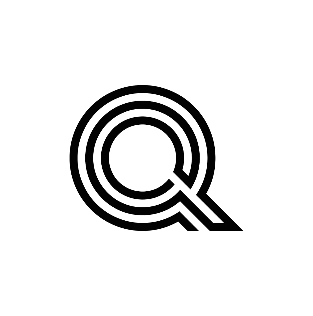 Q letter vector icon logo Typography design