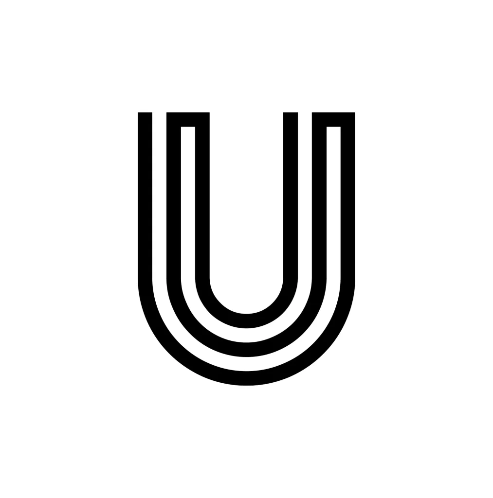 U letter vector icon logo Typography design