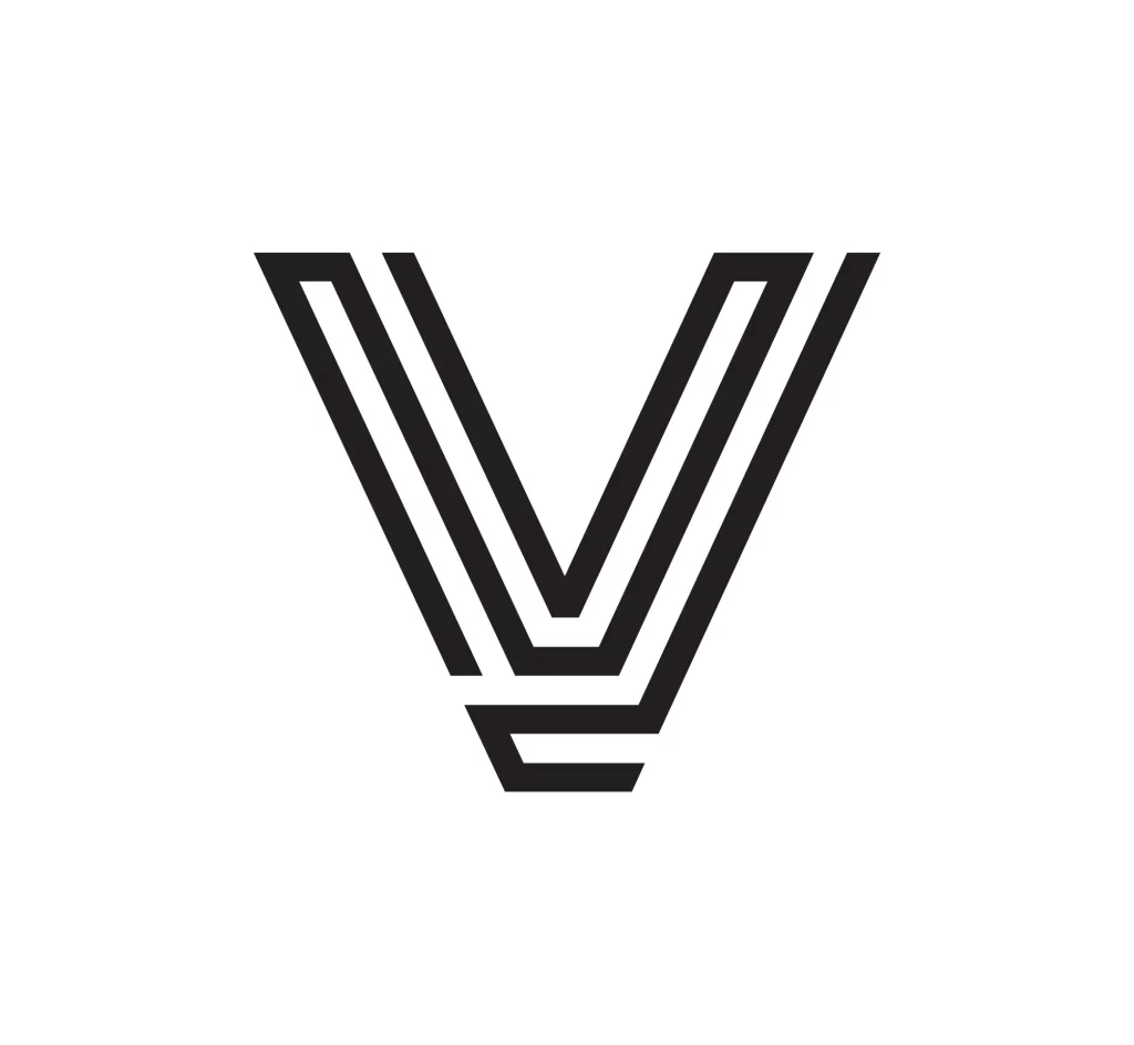V letter vector icon logo Typography design