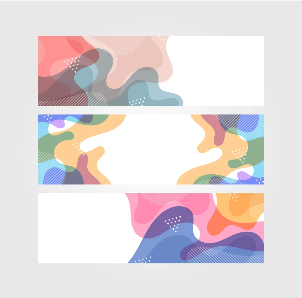 abstract organic shape banner background vector illustration