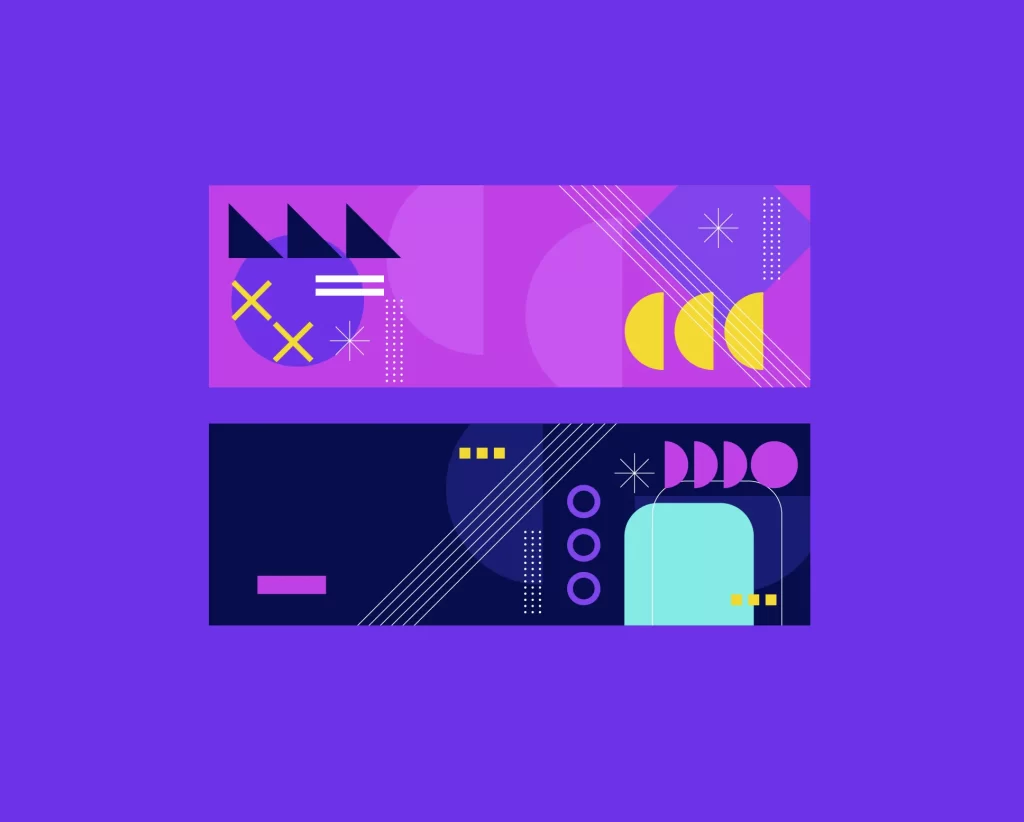 banner vector colorful color shape background abstract