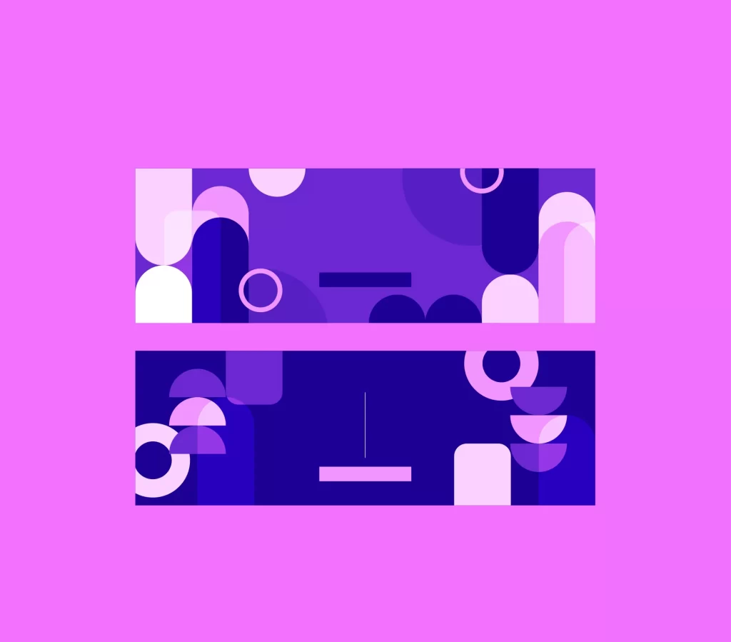 color block shape background banner vector abstract