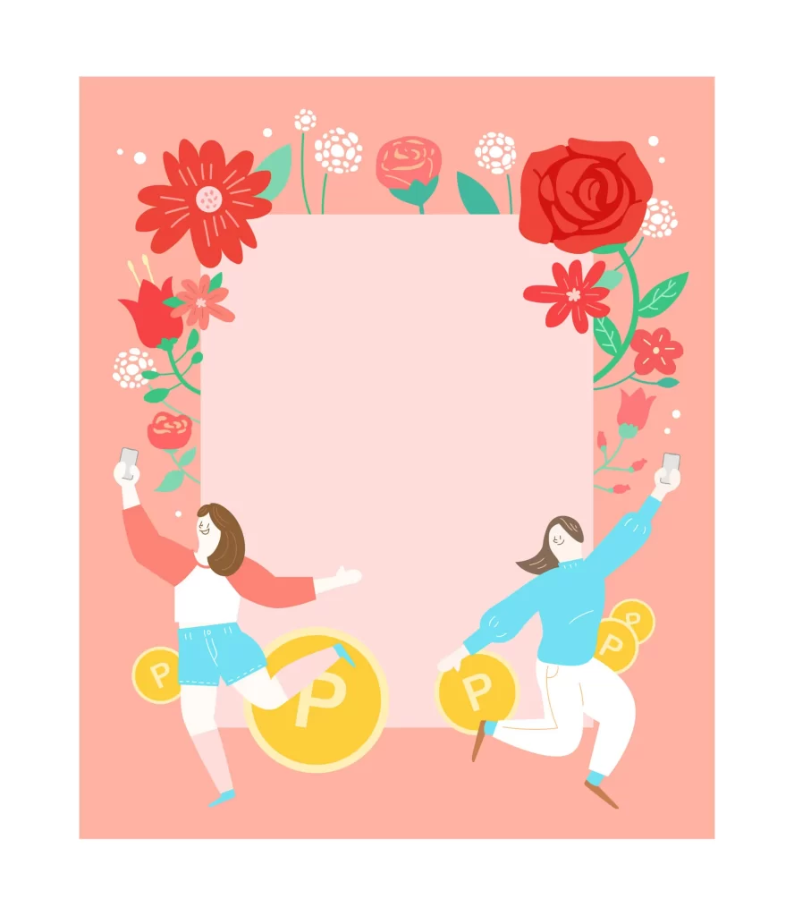 flower rose girl vector illustration shopping