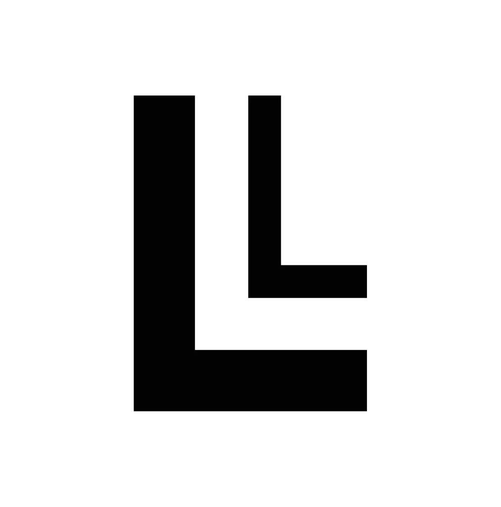 letter L logo vector icon typography design