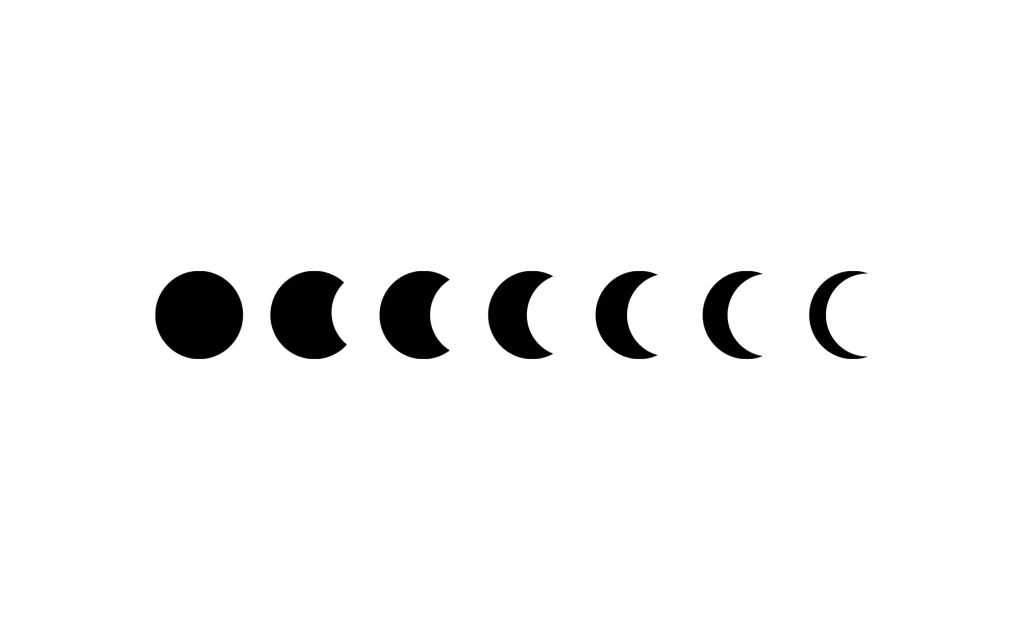moon phase vector logo
