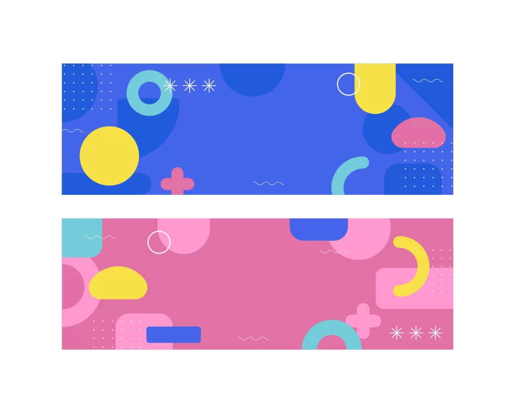 vector colorful color shape abstract background banner