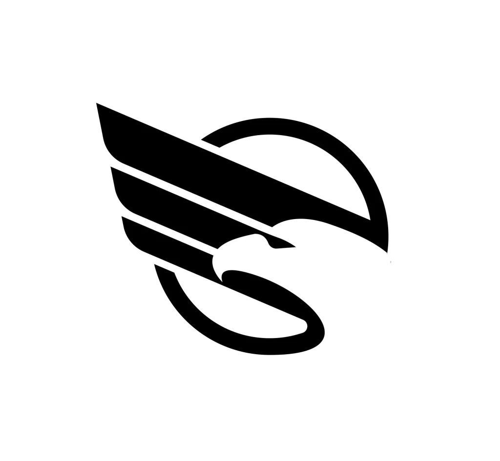 vector logo eagle head circle round