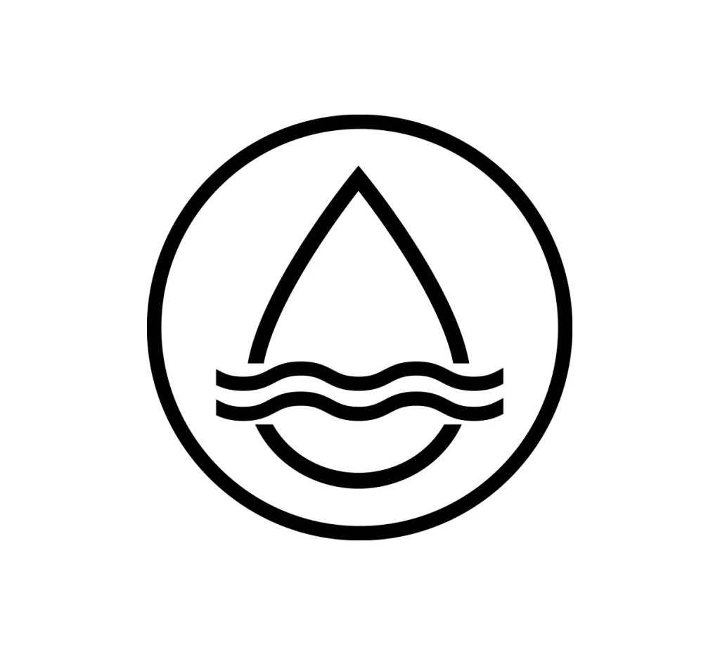 Pure water Purified Water drop vector icon