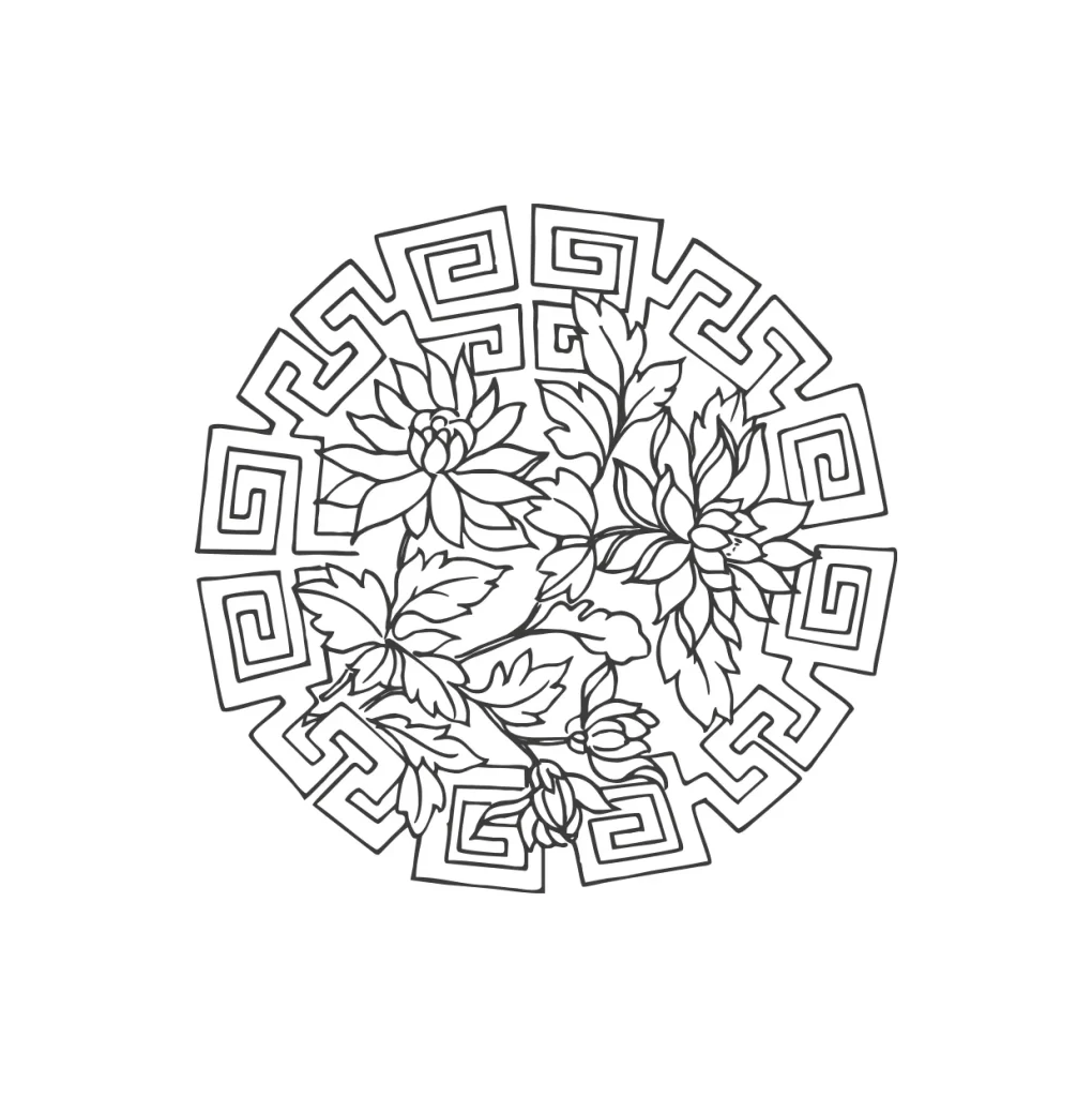 flower Circular pattern vector illustration