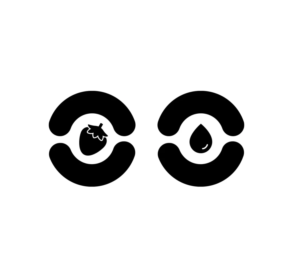 icon vector milk water drop strawberry