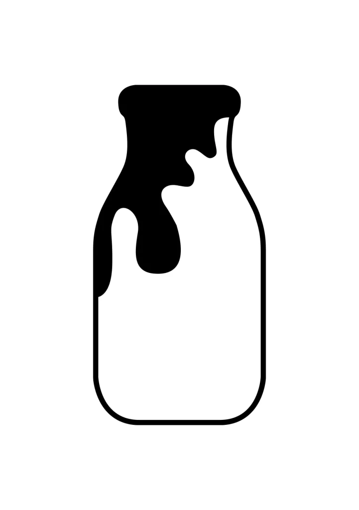 milk bottle vector icon