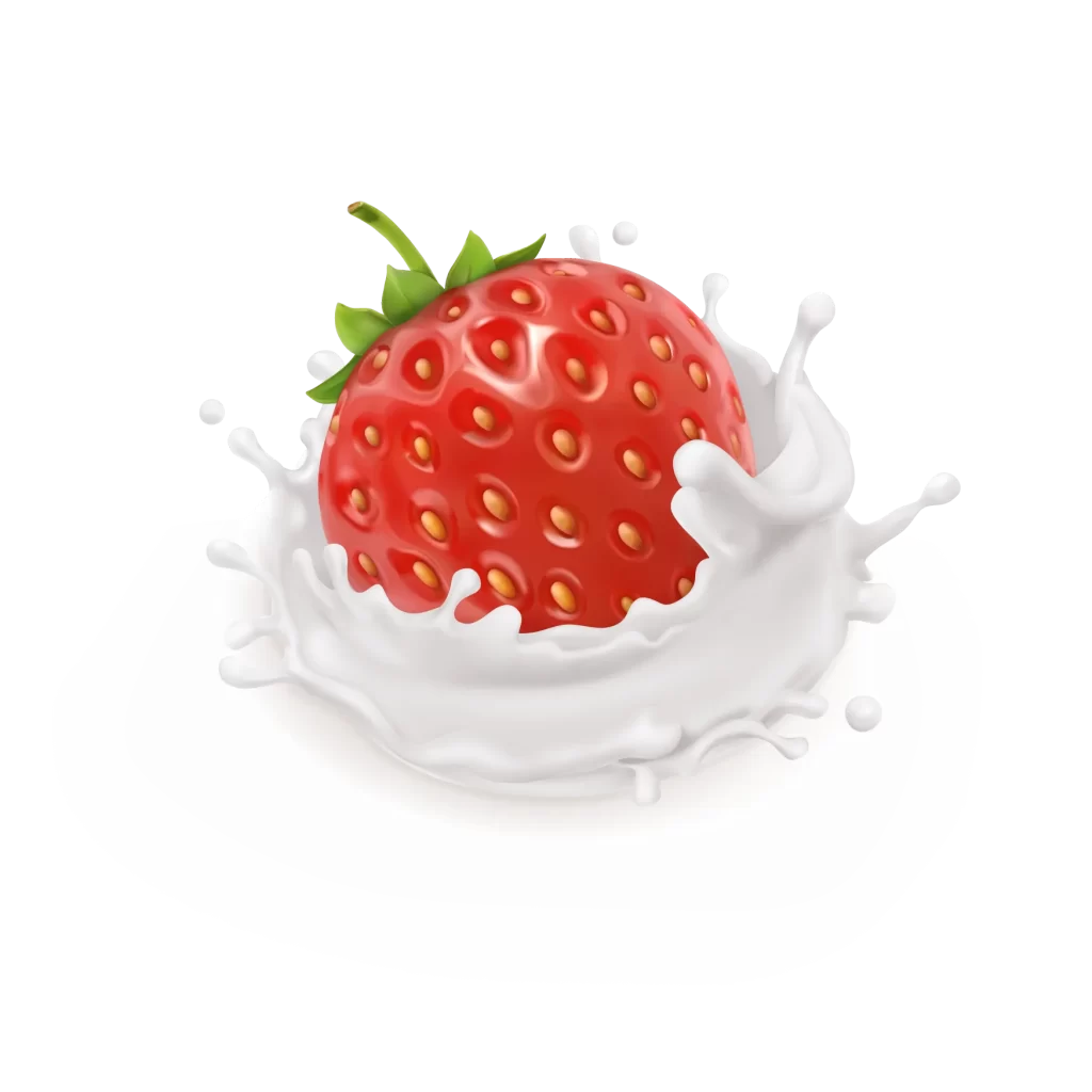 milk strawberry png