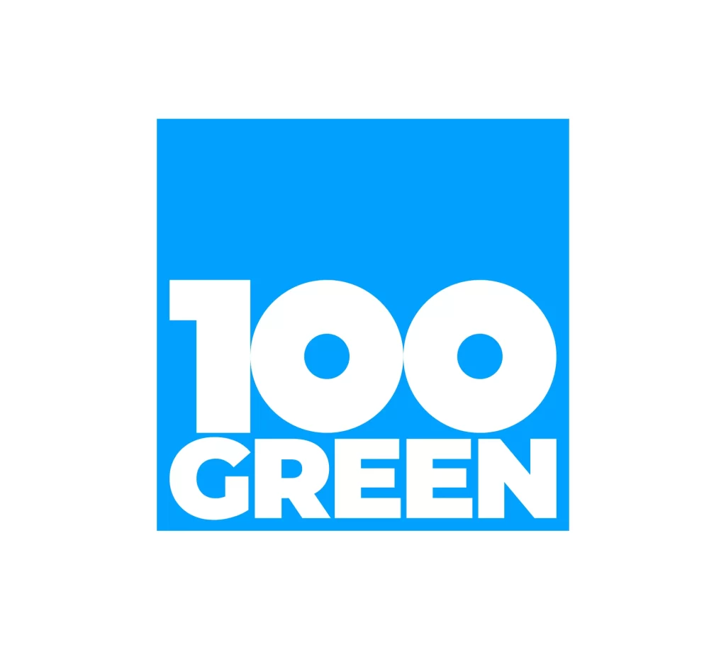 100 Green vector logo