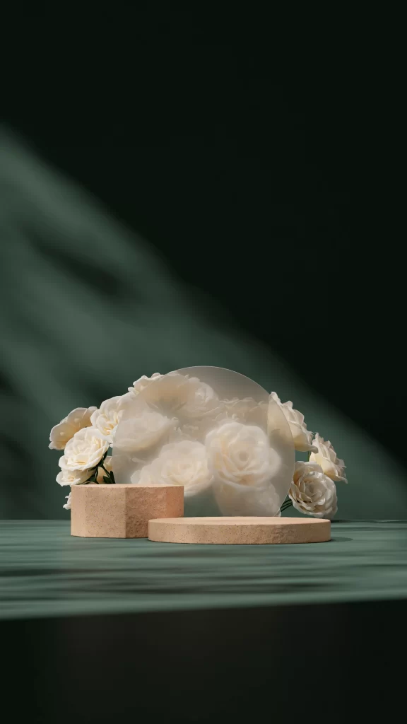 flower background design stage E-commerce Banner