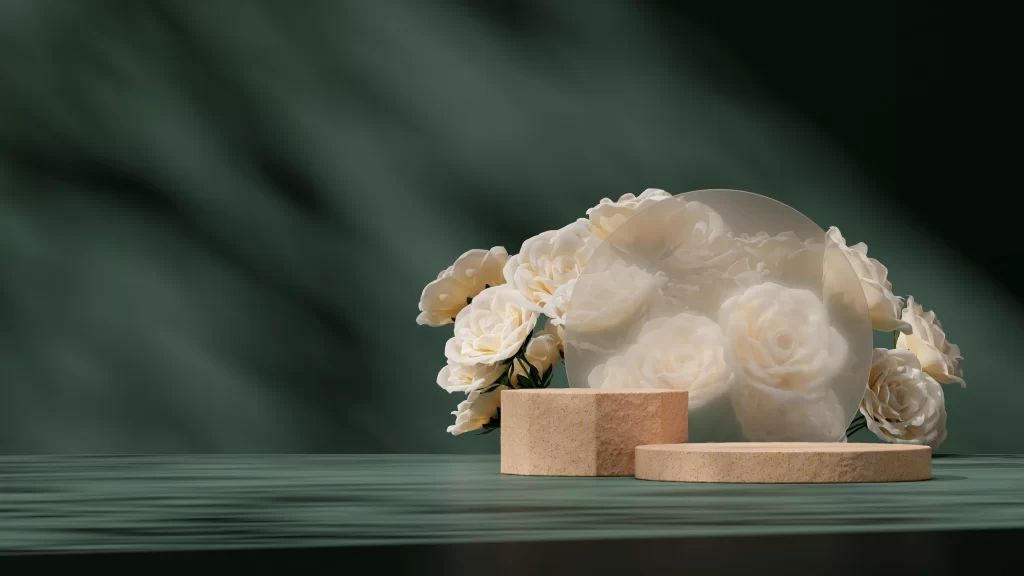 flower background design stage E-commerce Banner