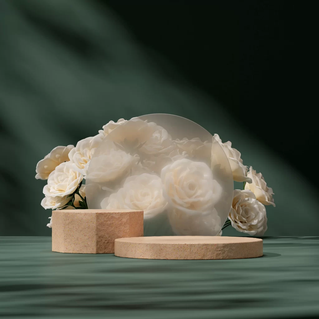 flower background design stage E-commerce Banner