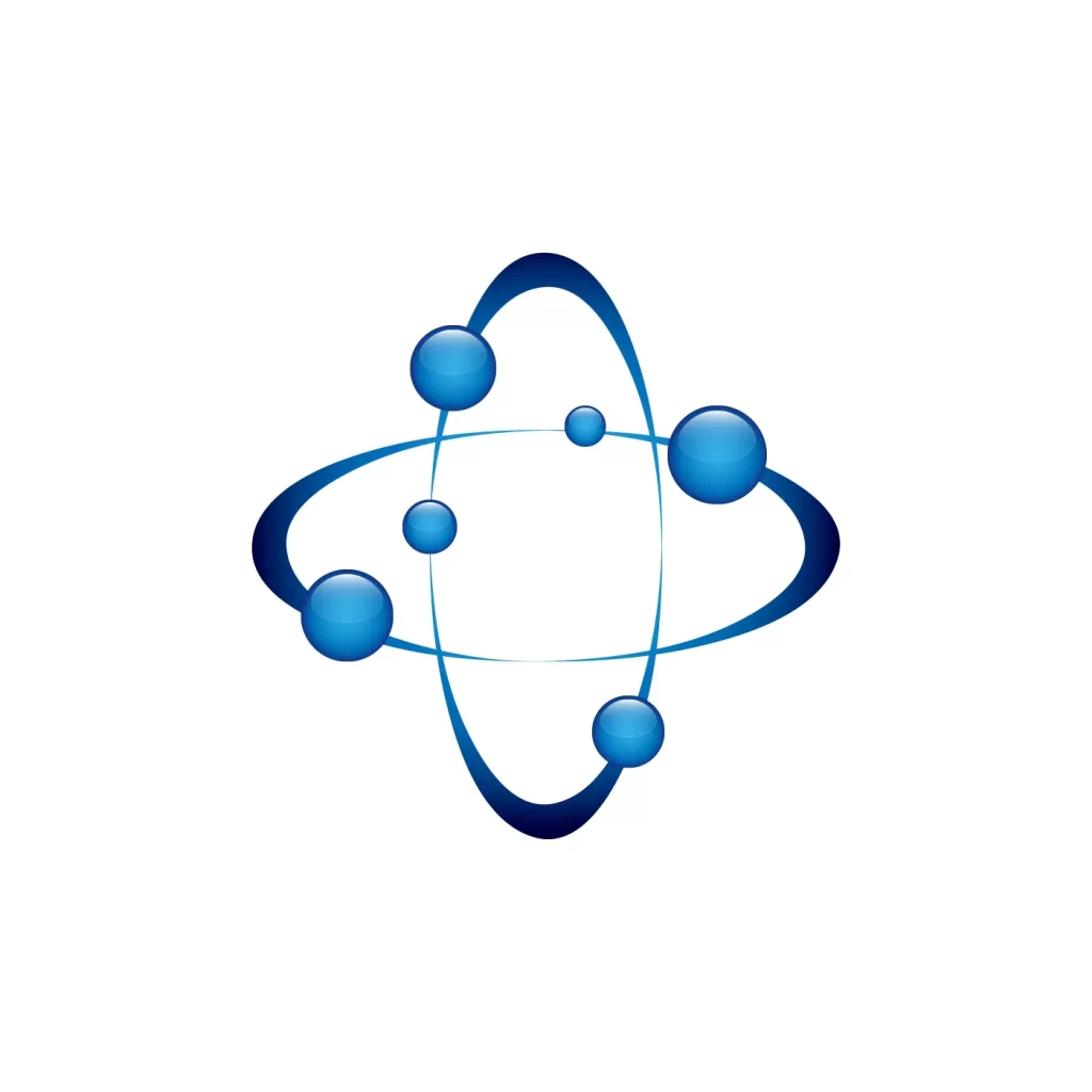 atom technology vector logo