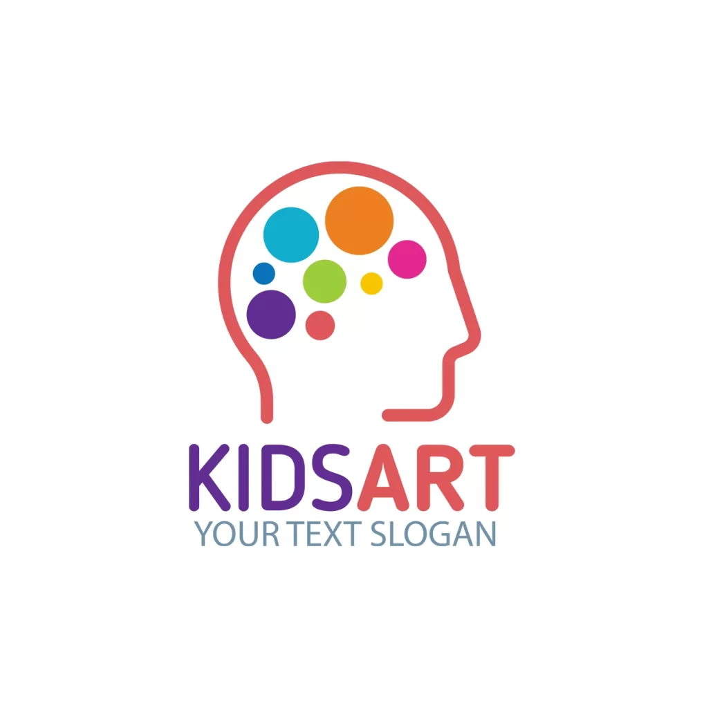 brain artificial intelligence AI head vector logo