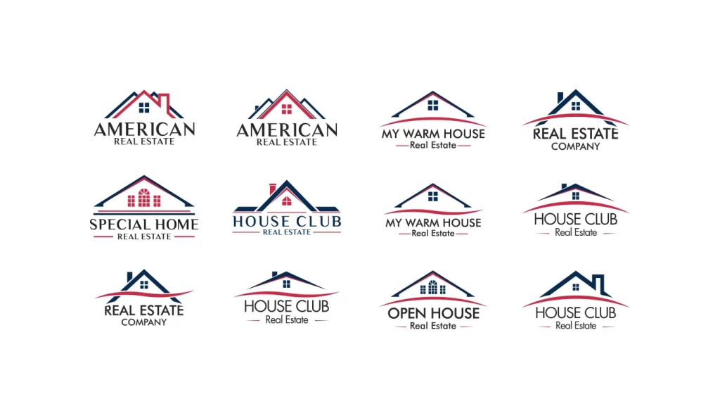 house roof vector logo Real Estate