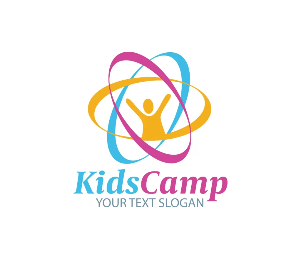 kids cheer vector logo