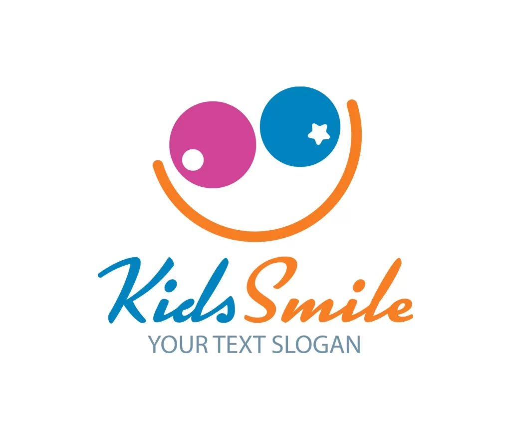 kids smile vector logo