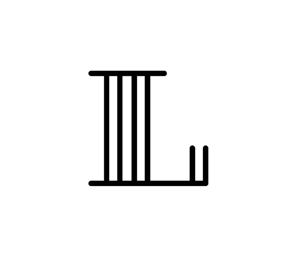 letter L vector logo wordmark