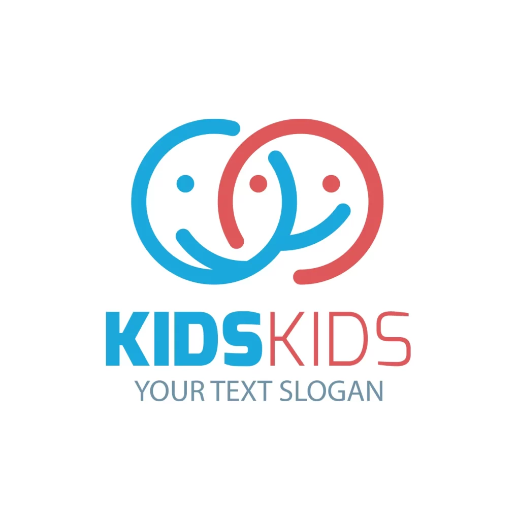 smile kids kid children vector logo