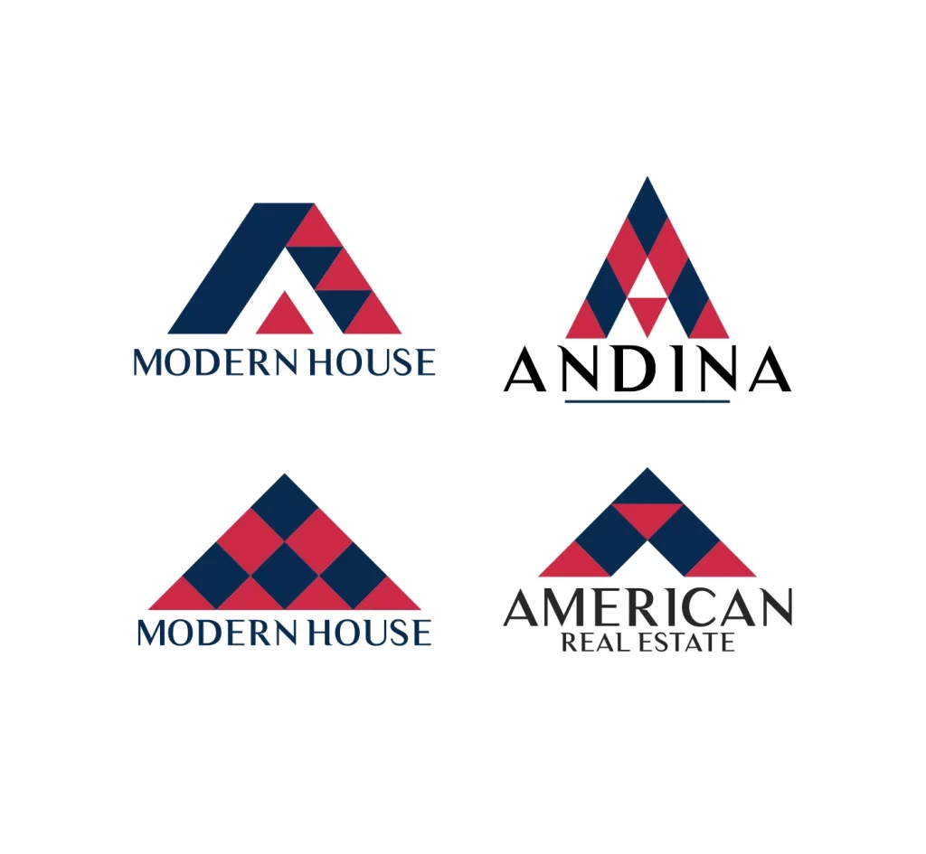 triangle letter A vector logo Real Estate
