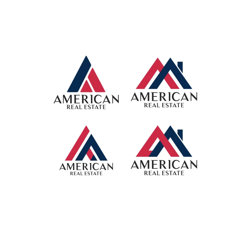 vector logo Real Estate letter A triangle