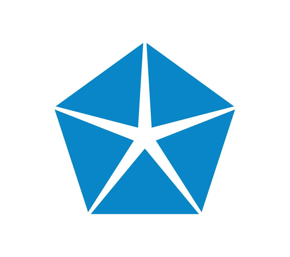 ChryPly Blue Pentastar vector logo