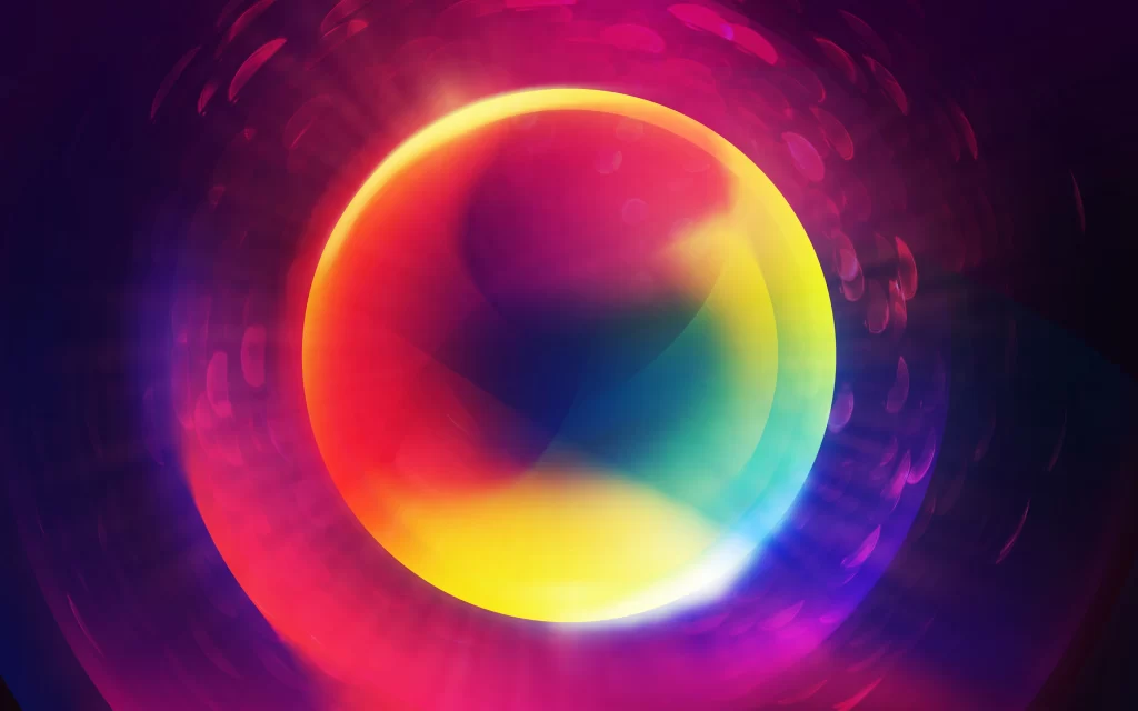 Abstract Colorful Vibrant Gradient Circular Digital